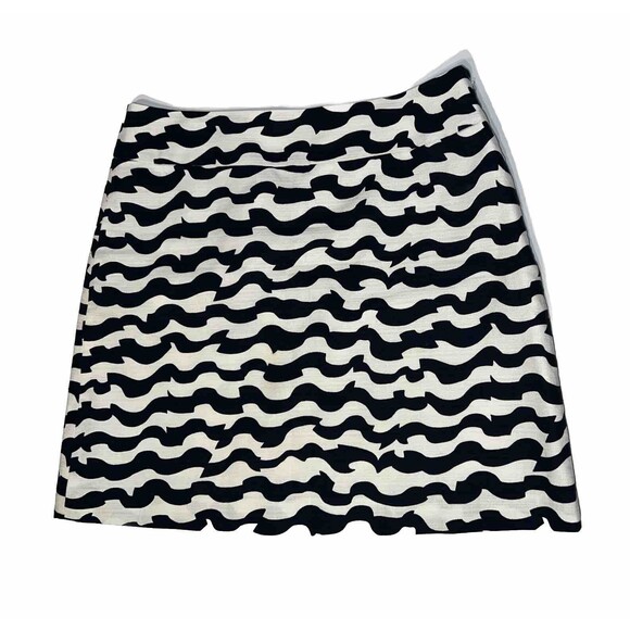 Ann Taylor Mini Skirt Ivory and Black Textured Women’s 10 Excellent! - Picture 1 of 9